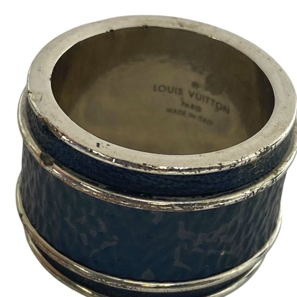 Louis Vuitton Bag Monogram Eclipse Ring Silver Me… - image 8